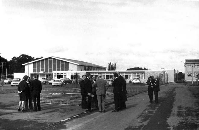 Opening day at Western Springs College, 1964