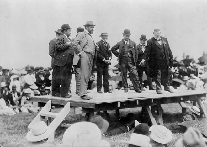 James Carroll at a Liberal Party rally, late 1890s