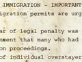 Immigration notice, 1976