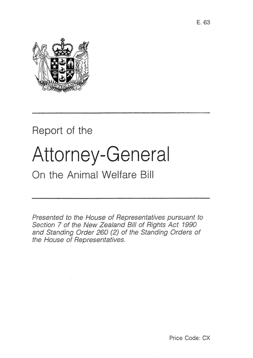 A section 7 report on the Bill of Rights Act 1990