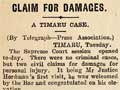 A 1918 claim for damages