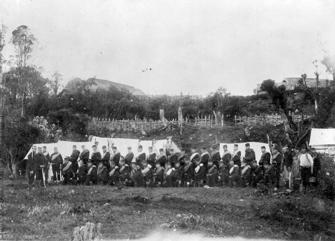 Taranaki Rifles camp, around 1881
