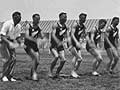 New Zealand athletes performing a haka, Los Angeles, 1932