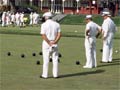 Playing bowls in Rotorua, 1980s