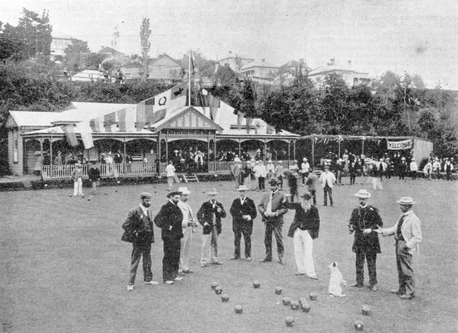 Opening day at Grafton Road Bowling Club, 1898