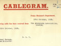 Telegram from the Abyssinia Association, 1938