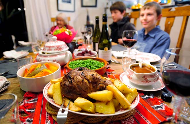 A family roast dinner, 2011
