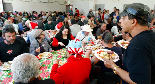 Christmas dinner, Aro Valley community centre, 2011