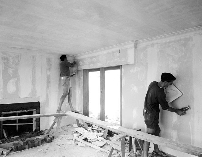 Stopping plasterboard