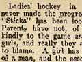Hockey 'suitable for girls'?, 1914