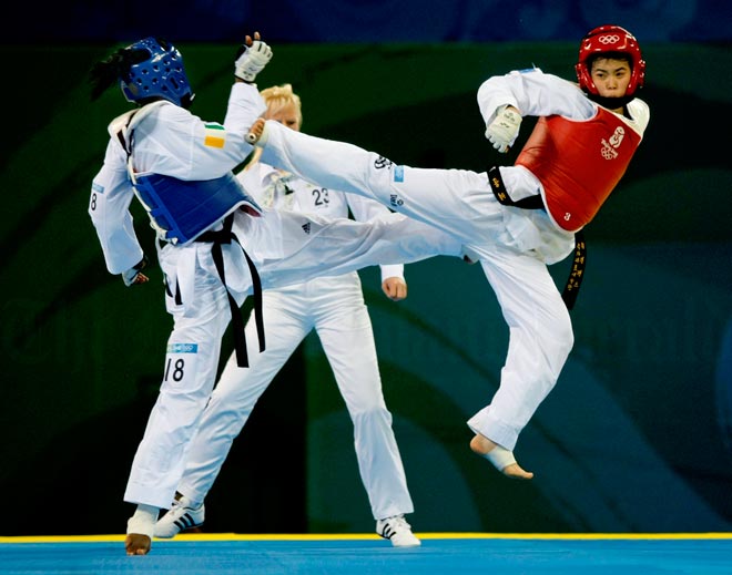 Tae kwon do practitioner Robin Cheong, 2008 Olympics