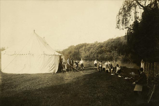Agricultural study camp, Feilding, around 1910