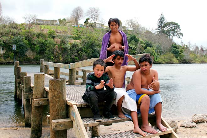 Swimming in the Waikato River, 2011