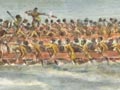 'Maori war canoes racing'