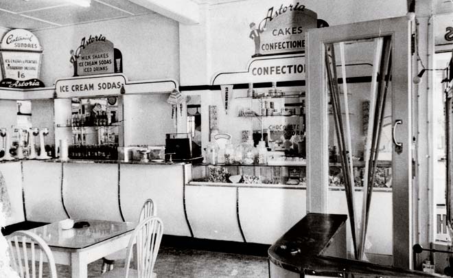 Astoria milk bar, Auckland, 1948