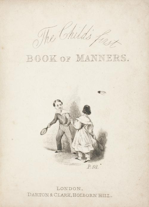 Teaching children manners: 1840