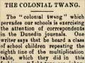 The colonial twang