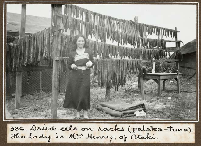 Drying eels, 1936