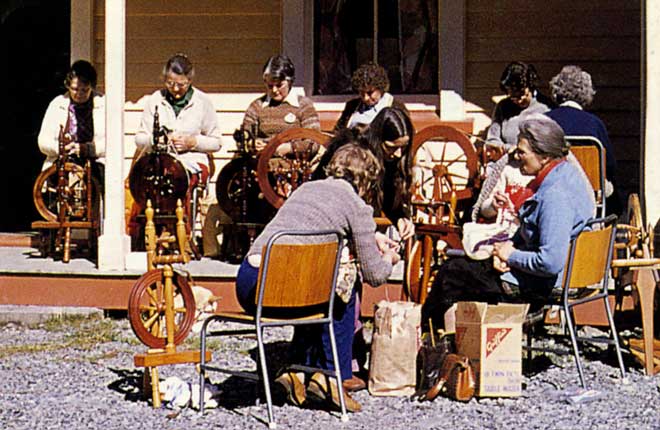 From wool to woven: spinning group