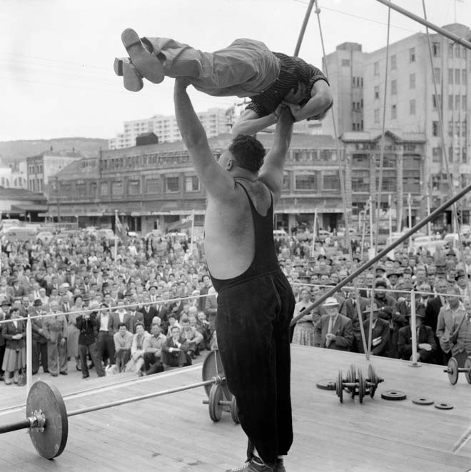 Strongman display, 1959