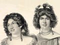 Women's hairstyles, around 1827