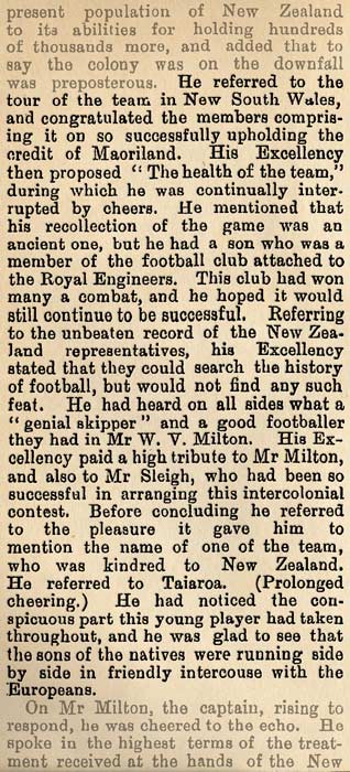 Welcoming home the 1884 New Zealand rugby team 