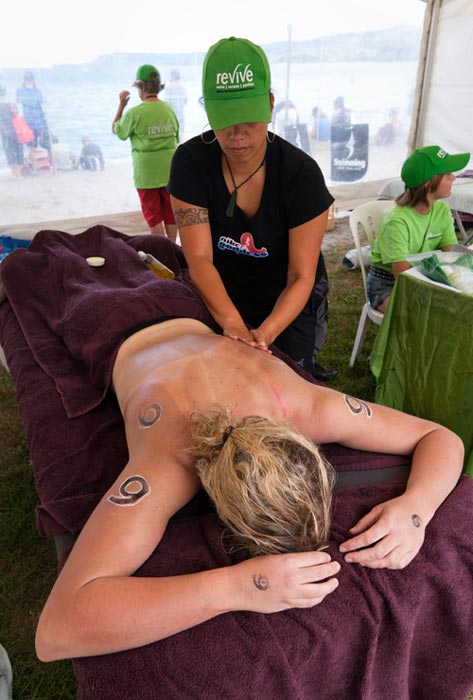 Bridget Maher and massage therapist