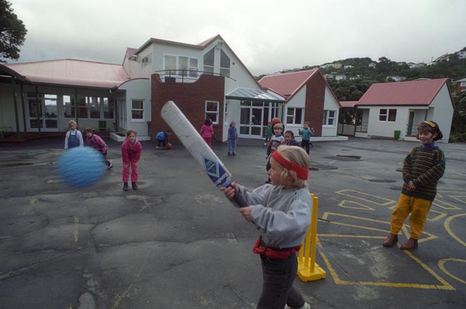 Kiwi cricket at Hataitai School