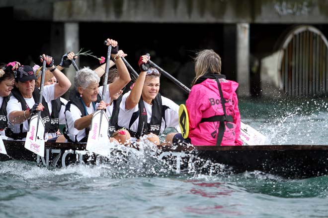Breast cancer dragon boaters
