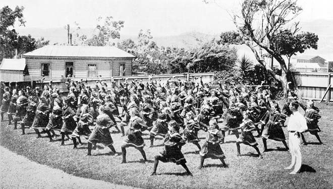 Physical exercise drill, 1901
