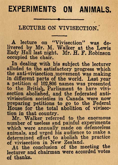 An anti-vivisection lecture