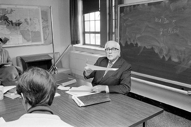 John Findlay in the classroom