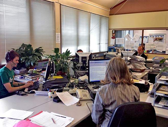 Wanganui Chronicle newsroom, 2012