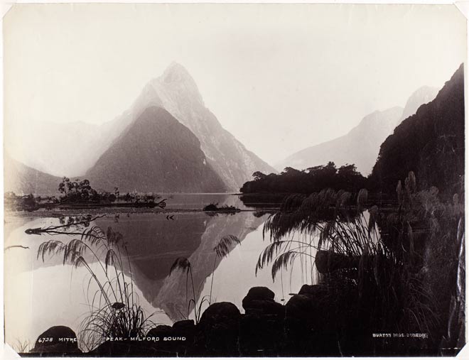 Mitre Peak photographed by Alfred Burton, around 1889