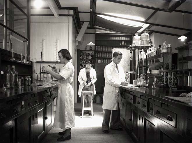 Cawthron Institute biochemistry lab, around 1950