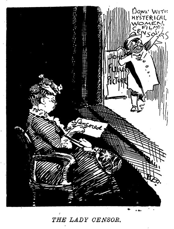 Fear of the 'lady censor', 1917