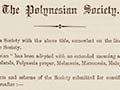 Circular proposing the formation of the Polynesian Society, 1891