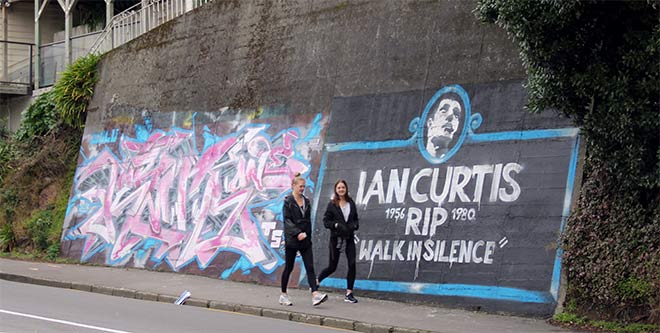 Ian Curtis graffiti memorial, Wellington