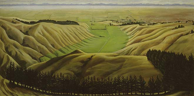 Doris Lusk, 'Canterbury Plains from Cashmere Hills'