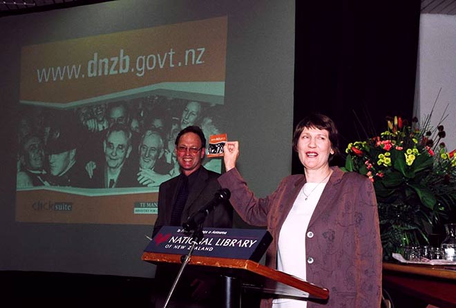 Launching the DNZB website, 2002