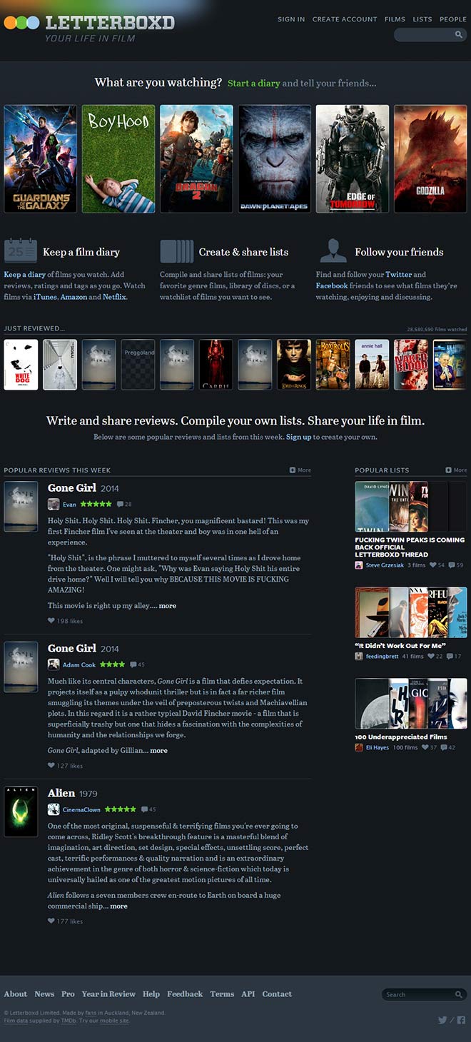 Reviewing on social media: Letterboxd