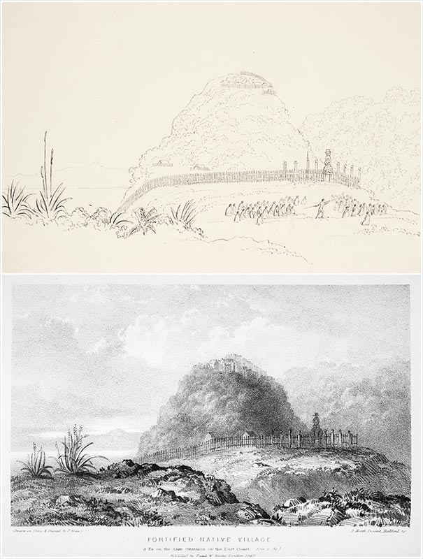 Different views of Okataina pā 