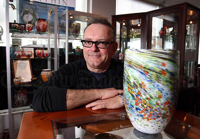 Glass artist Peter Raos, 2009