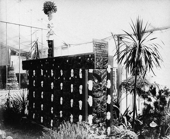 Māori tomb at the Colonial and Indian Exhibition, 1886