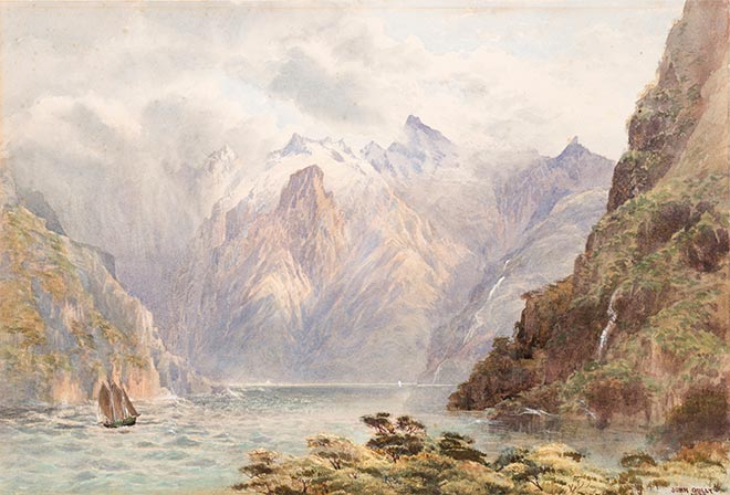 John Gully, 'The chimney, Milford Sound', 1878