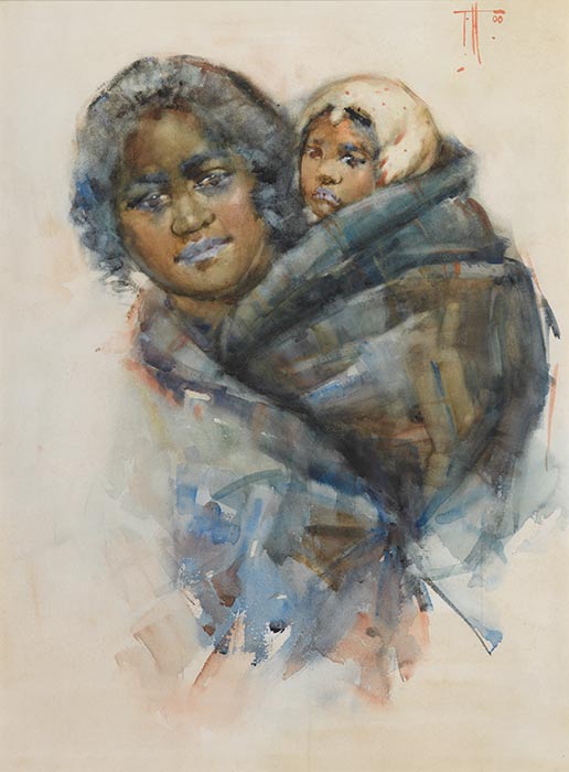  Frances Hodgkins, 'Maori woman and child'