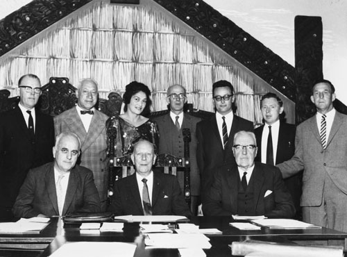 First meeting of the Māori Education Foundation at Parliament Buildings, 1961