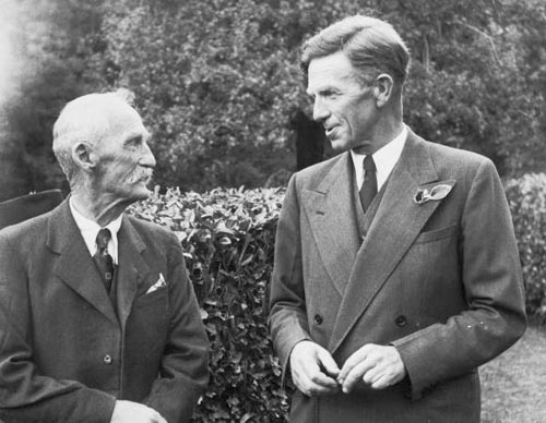 Hugh John Dyke Acland (right), 1956