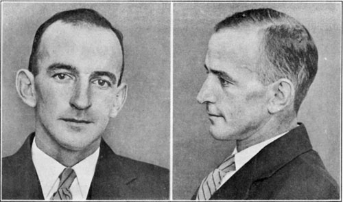 Police photographs of Bill Bayly taken in January 1934