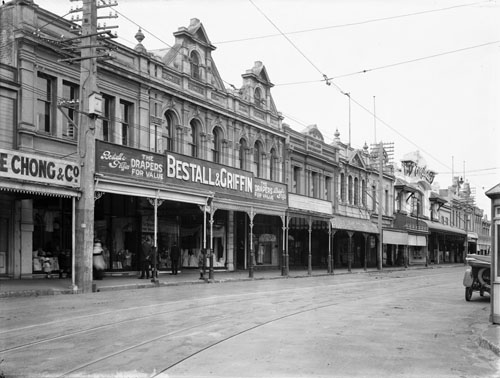 The Bestall and Griffin drapery business in Napier, where Leonard Delabere Bestall worked from 1920